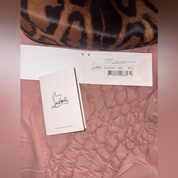 Christian Louboutin Bengali Print Genuine Pony Top Handle Bag. - Picture 5 of 8